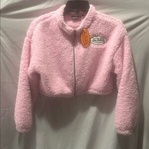 Von Dutch Soft Pink Sherpa Jacket